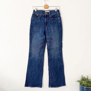 Madewell Perfect Vintage Flare Crop Jeans Women’s 26 High Rise Dark Wash.